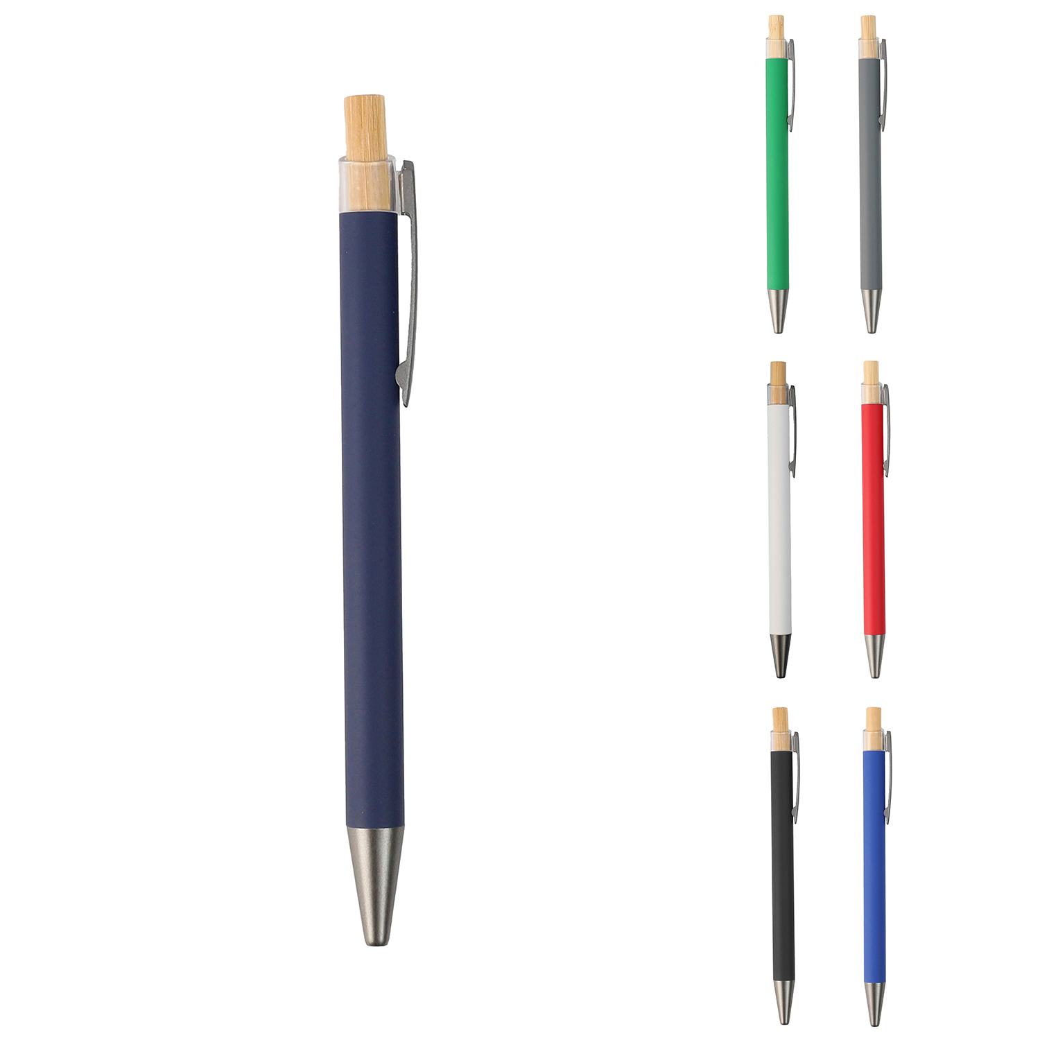 KEEN - Metal Ball Pen with Bamboo Button